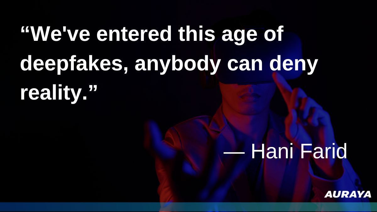 aurayasystems's tweet image. 🎙️In the age of deepfake, reality itself becomes a battleground, where truth is obscured, and authenticity is called into question. 
#VoiceBiometrics #DeepfakeEra #RealityManipulation #SecurityRisk #AuthenticityCrisis