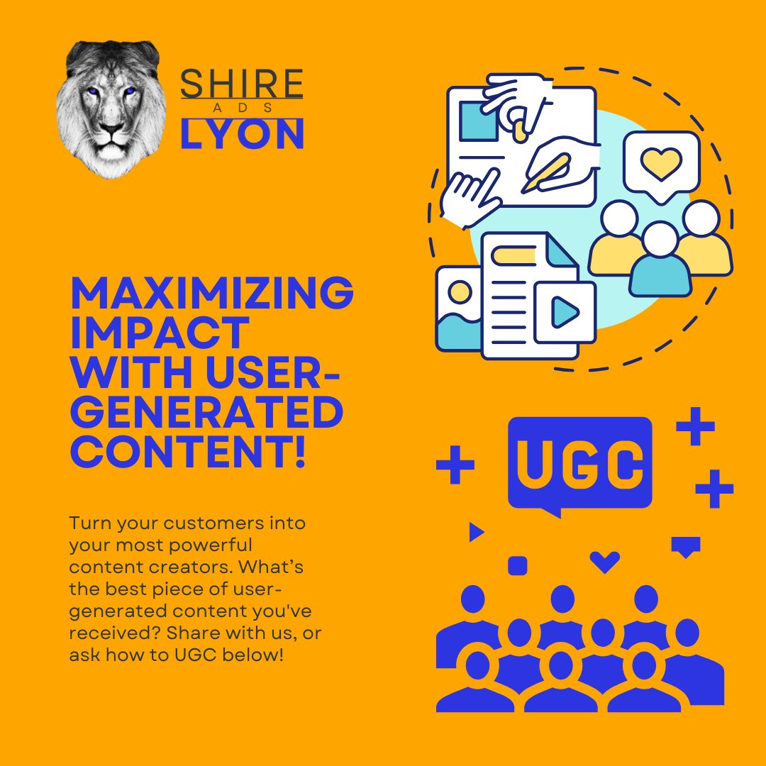 ShireLyonAds's tweet image. 👥💬 Maximizing Impact with User-Generated Content!
Turn your customers into your most powerful content creators. What’s the best piece of user-generated content you&apos;ve received? Share with us, or ask how to UGC below! ⤵️
#UGC #ContentCommunity #BusinessGrowth