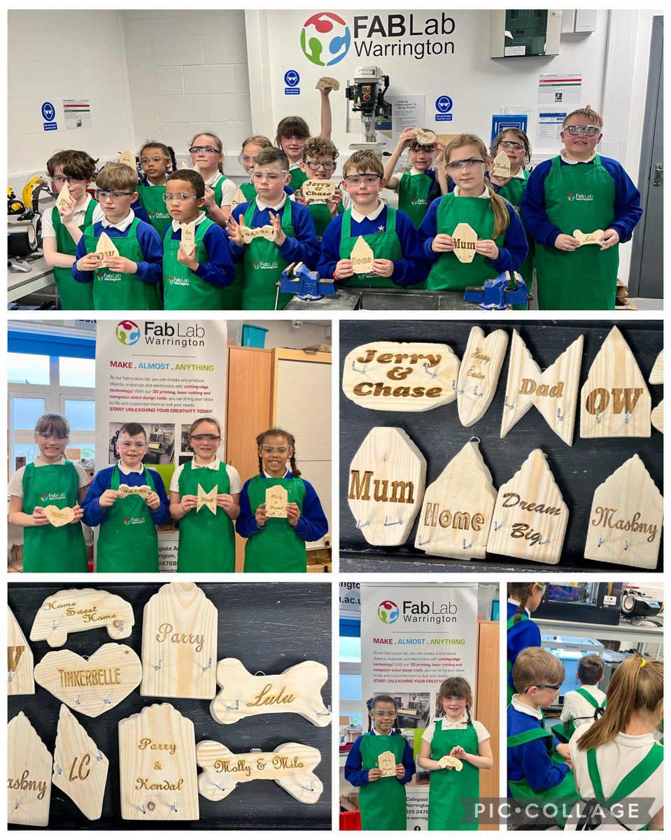 We had the Brilliant Year 4 from @DallamPrimary in the @FablabWarrBCA today for completion of their @TCATchallenge D&T project keyholders. @BCAWarrington @ChrisHillidge #warrington #primarydandt