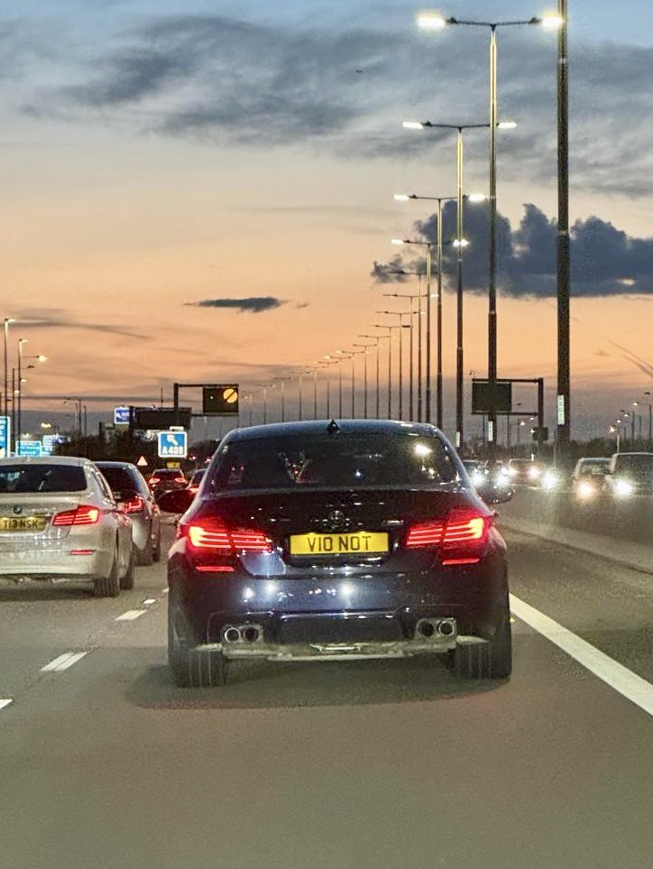 Nice plate spot on the way out of London on Sunday night - one for the car nerds @AutoPap !