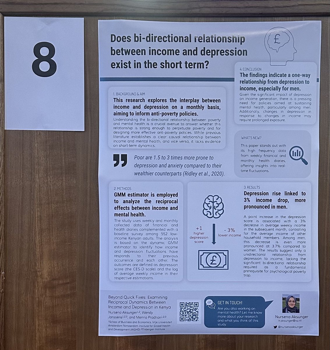 Grateful for the opportunity to share my research at the RES 2024 conference poster session! Big thanks to everyone who stopped by and engaged in insightful discussions. #RES2024 @RoyalEconSoc #MentalHealthMatters