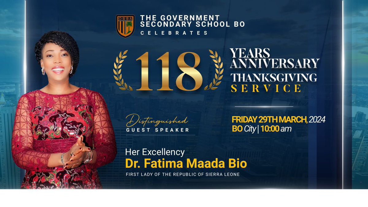 First Lady Fatima Maada Bio tweet media
