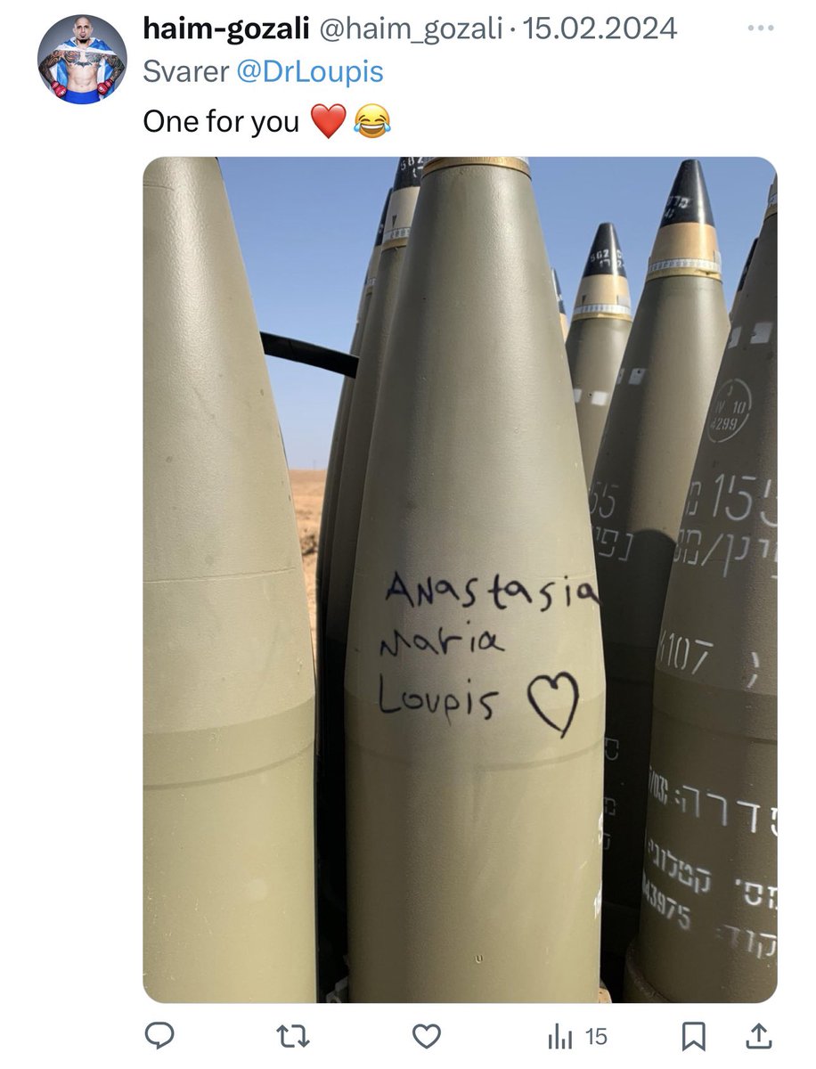 Another Israeli missile with my name on.🇮🇱