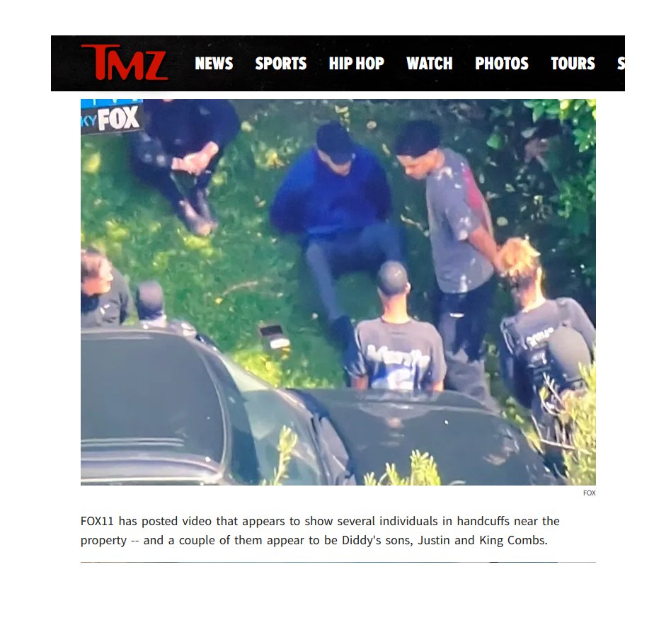 ⚠️They put Diddy's sons in handcuffs? When is the last time police or violent white supremacists suspects got this kind of treatment? Did Harvey Weinstein get this? Nevermind