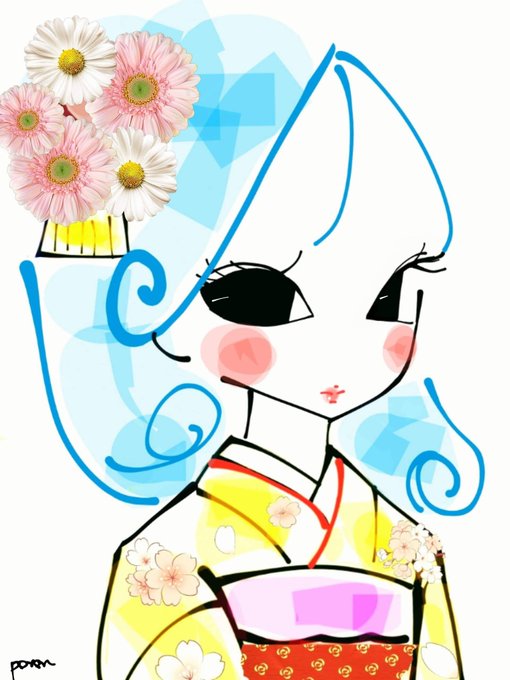 「yellow kimono」 illustration images(Latest｜RT&Fav:50)