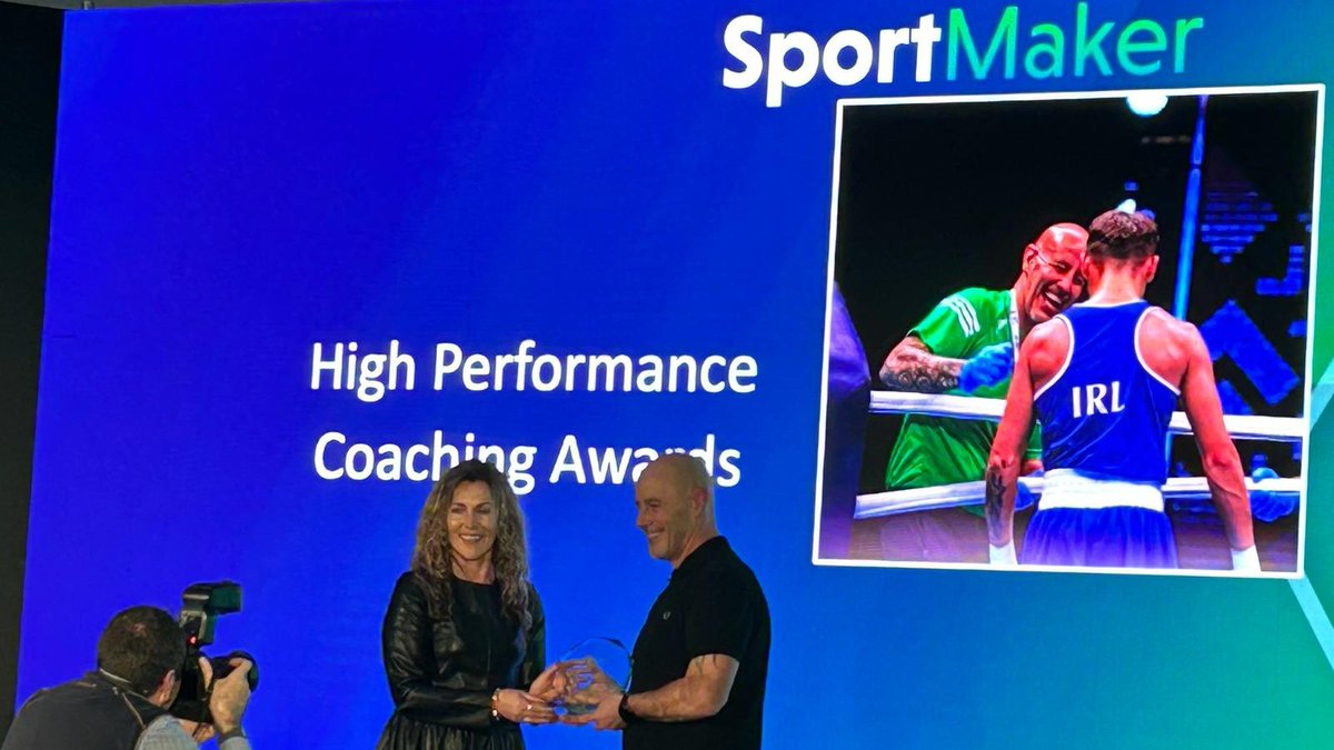 Congratulations High Performance Coach, Damian Kennedy, on being recognised in the @_SportNI #SportMaker award for his work as Head Coach to NI Boxing at the Birmingham 2022 Commonweatth Games and with the HP programme in 2023 and 2024.