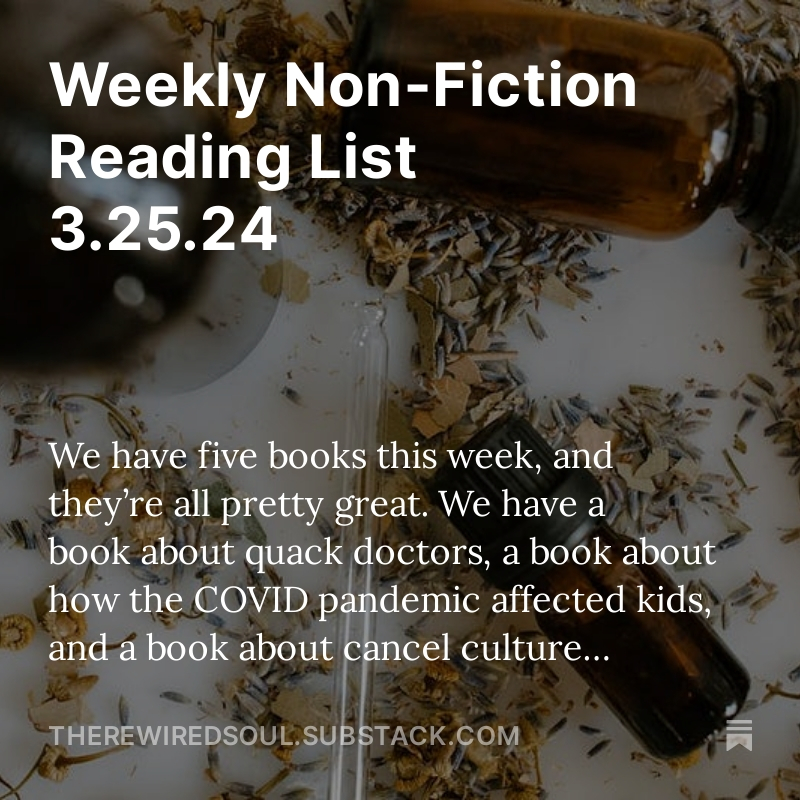 The new reading list is up and we have 5 books from some amazing authors like @anya1anya @mysteriouskat @hh_matt @GaryJohnBishop and more! Read: open.substack.com/pub/therewired…