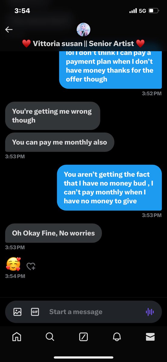 Please do not be like this, don’t come into my dms just trying to push your sales on me. I do have money but I don’t like this behavior. I don’t know if it was a bot or someone but it gets annoying. I have several friends I would rather buy art from .  #smallyoutubers #art