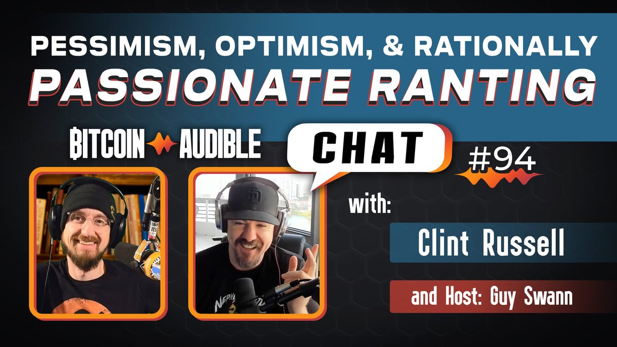 'As far as I'm concerned, the USA federal government is way more of an existential threat to me than the CCP.' 
Threatening technology, the second wave of #bankingcrisis, death of personal responsibility, balance and more with the great @LibertyLockPod in Chat 94.👇