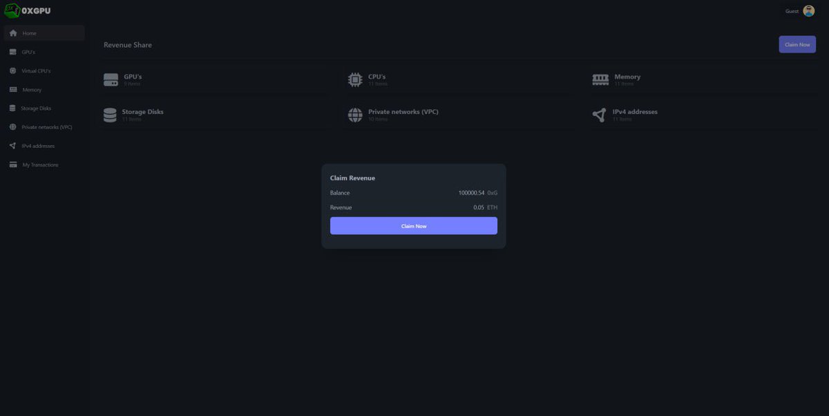 zeroxgpu's tweet image. We are thrilled to announce that our revenue share program is now live and ready for utilization! As promised, we are dedicated to fostering a community-driven ecosystem where your contributions are duly rewarded.

#0xG