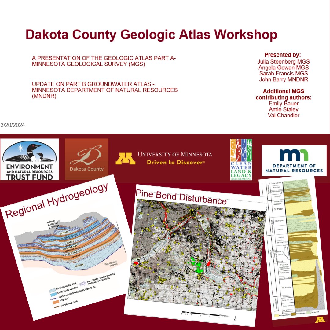 Last week, MGS Geologists rocked Dakota County with our Geologic Atlas Part-A workshop! We host workshops in the relevant county when new maps are published, so keep an eye out for those announcements if your county is nearing completion! #Geology #Workshop #DakotaCounty