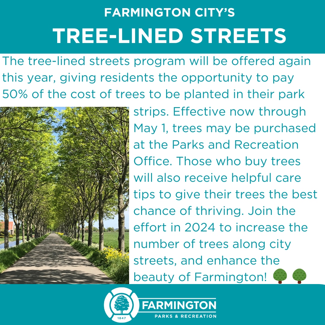 #treelinedstreets #farmingtoncity #farmingtonut #community #purchasenow