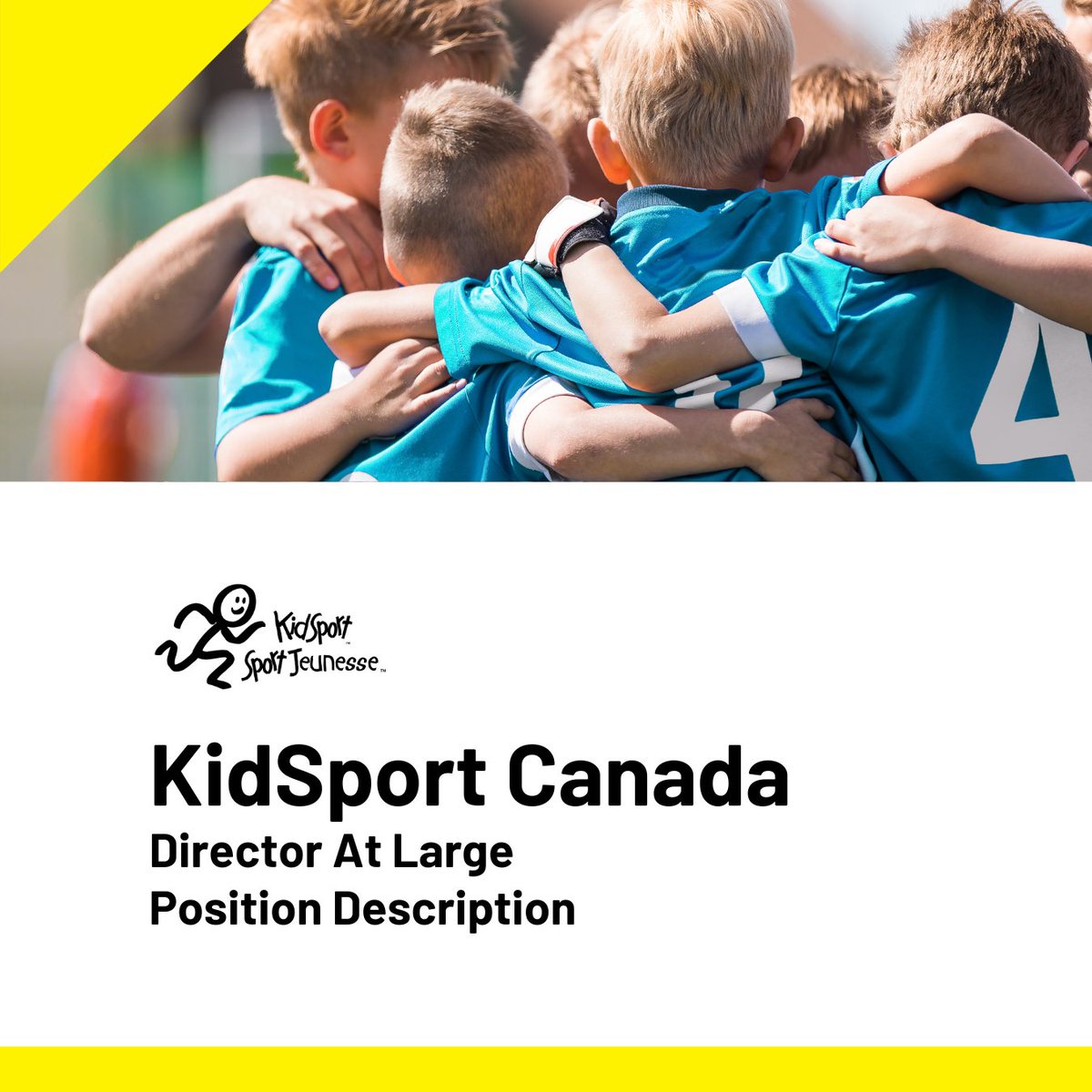 If you are passionate about the value of children participating in sport and the work we do - apply to be a KidSport Canada Director at Large. For more info: ow.ly/jR3v50R1HAu #SoALLKidsCanPlay