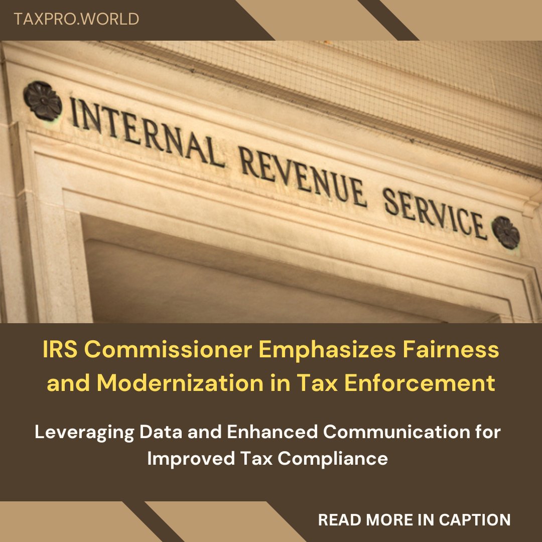 💬 Commissioner Werfel highlights the IRS's focus on analytics and evidence-based changes to enhance tax compliance. Discover how improved communication and modernization efforts are shaping the future of tax enforcement. #IRS #TaxEnforcement #Modernization