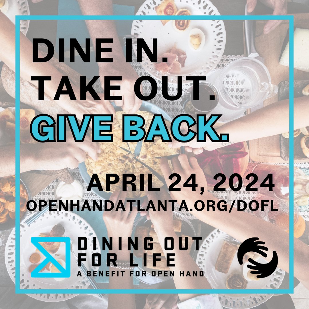 Open Hand Atlanta (@openhandatlanta) on Twitter photo Want a great way to support your favorite local restaurants AND <a href="/OpenHandAtlanta/">Open Hand Atlanta</a> at the same time? Then dine out and do good with us on April 24th! See our most up-to-date list of restaurants, learn about volunteer opportunities, and more at OpenHandAtlanta.org/DOFL! Want a great way to support your favorite local restaurants AND <a href="/OpenHandAtlanta/">Open Hand Atlanta</a> at the same time? Then dine out and do good with us on April 24th! See our most up-to-date list of restaurants, learn about volunteer opportunities, and more at OpenHandAtlanta.org/DOFL!