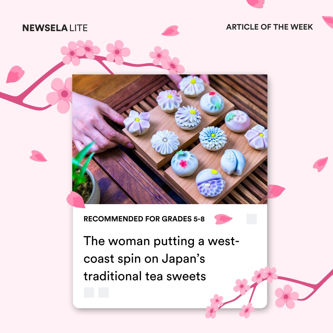 '“Wagashi provide us with a moment to appreciate the four seasons,” says Stephanie Erickson, manager at Umami Café. “It’s the season that determines the flavor, texture, and design.”' Signup for Newsela Lite for free weekly classroom-ready content ➡️newsela.com/about/products…