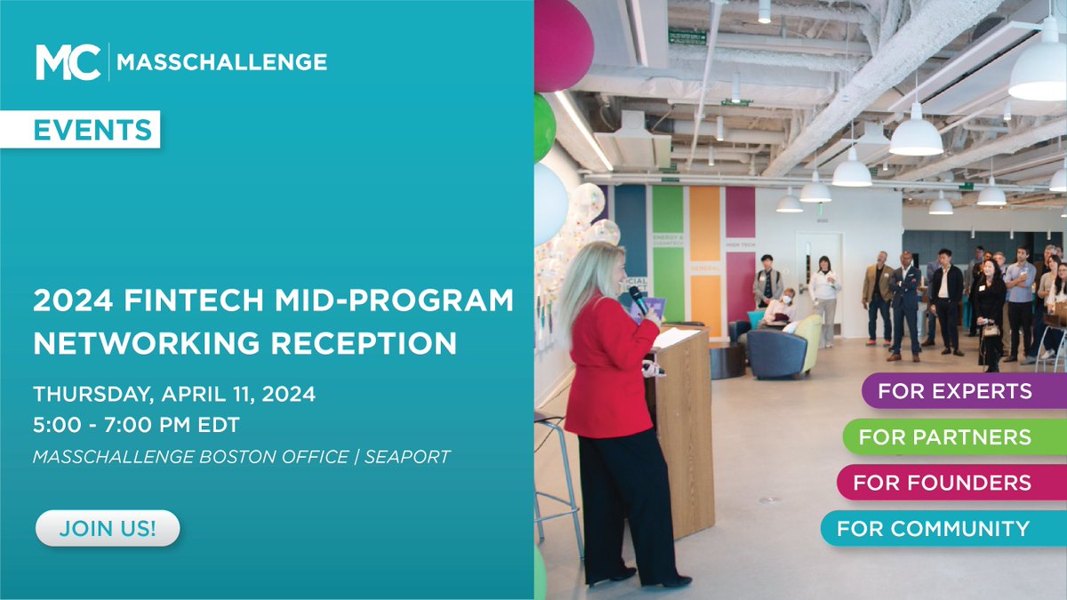 #Boston, join the 2024 #FinTech Cohort at the Mid-Program Networking Reception to meet the high-impact founders developing solutions in financial planning, generative AI, and more. RSVP Now! hubs.li/Q02phj7F0