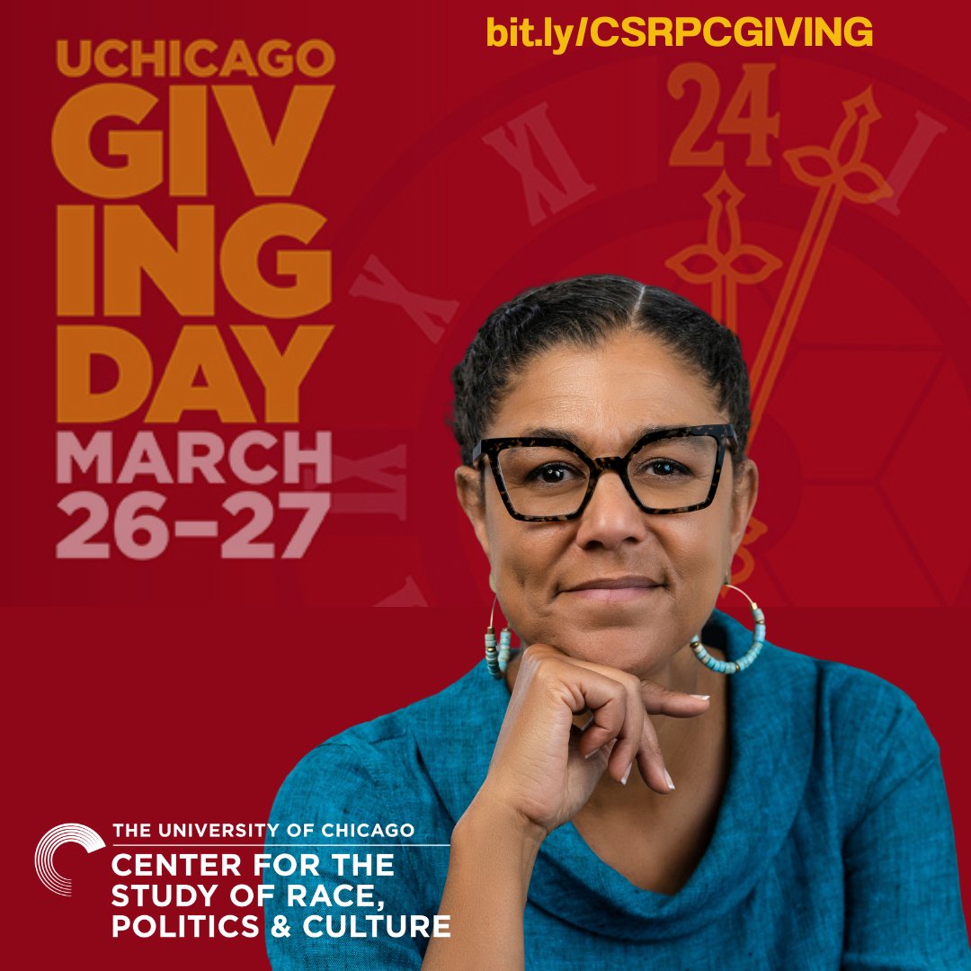 Tomorrow is Giving Day! Support @CSRPC and help us end mass incarceration, support prison education, and engage system-impacted people and communities. Visit bit.ly/CSRPCGIVING tomorrow. - Gina E. Miranda Samuels, Professor @UChicagoCrown, Faculty Director @CSRPC