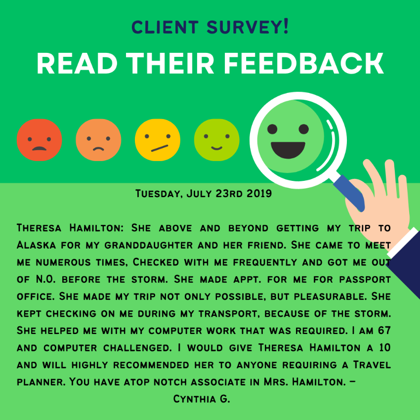 HamiltonTravelz's tweet image. "Client satisfaction is our top priority! We take pride in building lasting relationships and providing top-notch customer care. Check out what one of our clients have to say about their experience with us!" #CustomerSatisfaction #TopQualityService hamiltontravelandtours.com/ClientTestimon…