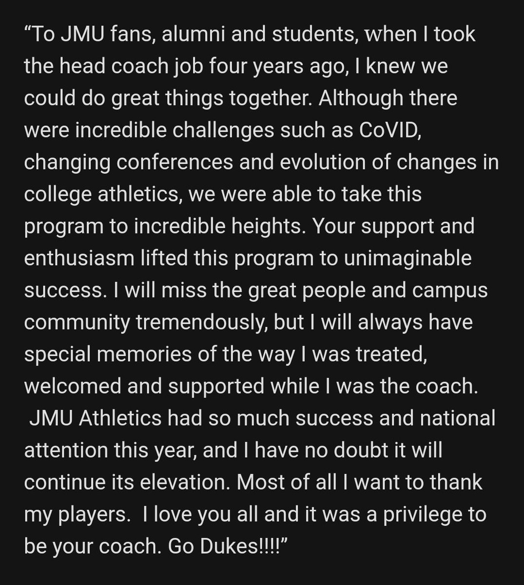 Statements from Jeff Bourne and Mark Byington. Byington is headed to Vanderbilt to be their head coach.