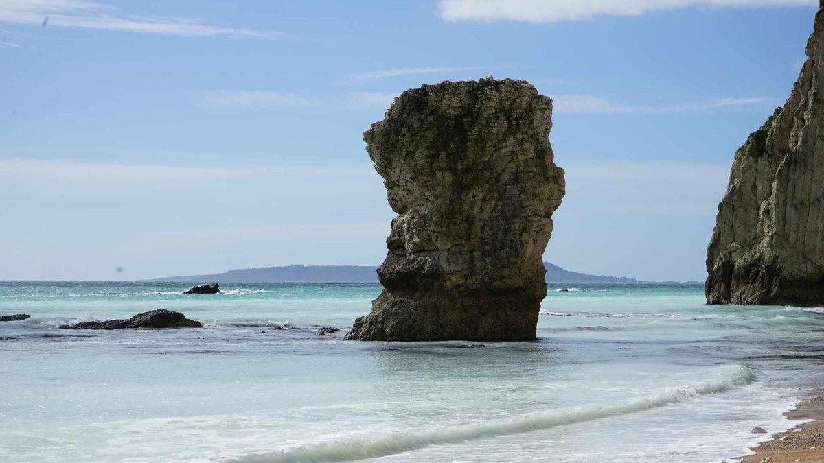 WryCritic's tweet image. The English coast has the imposing white chalk cliffs deposited in the shallow seas of Cretaceous dinosaur period. Composed of microscopic fossils of phytoplanktons known as Coccolithophores. The same organism now blooms in waters turning it azure

Living and geology side by side