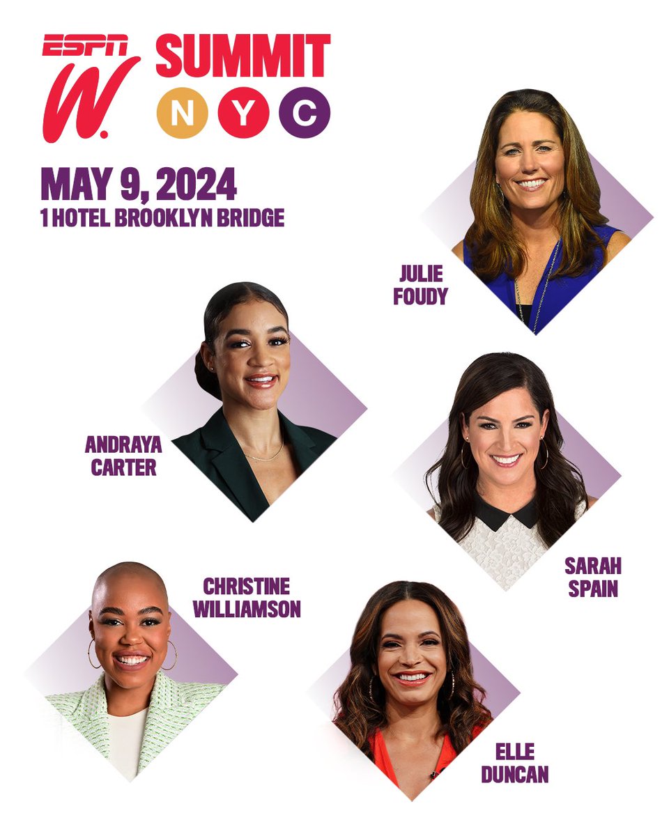 Let’s go party people. Come join us at 2024 @espnW Summit NYC at the 1 Hotel Brooklyn Bridge. Register now at: nyc.espnwsummit.com/registration/i… Always thoughtful convos and a great time. #ThatsaW