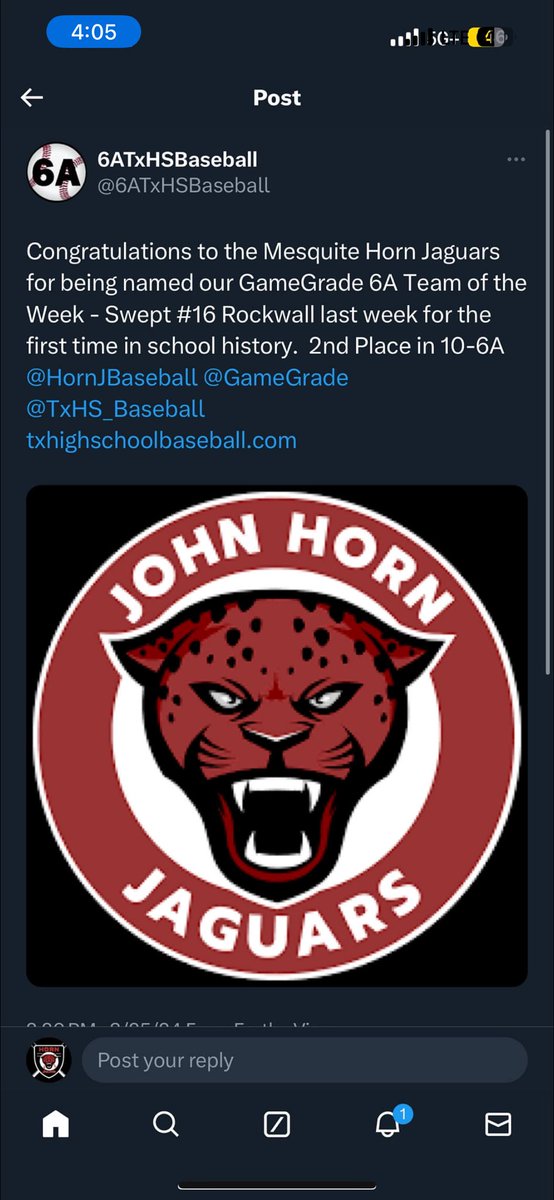 @HornJBaseball @HornJags Told everybody from the beginning. We’re not here to take part, we’re here to take over.