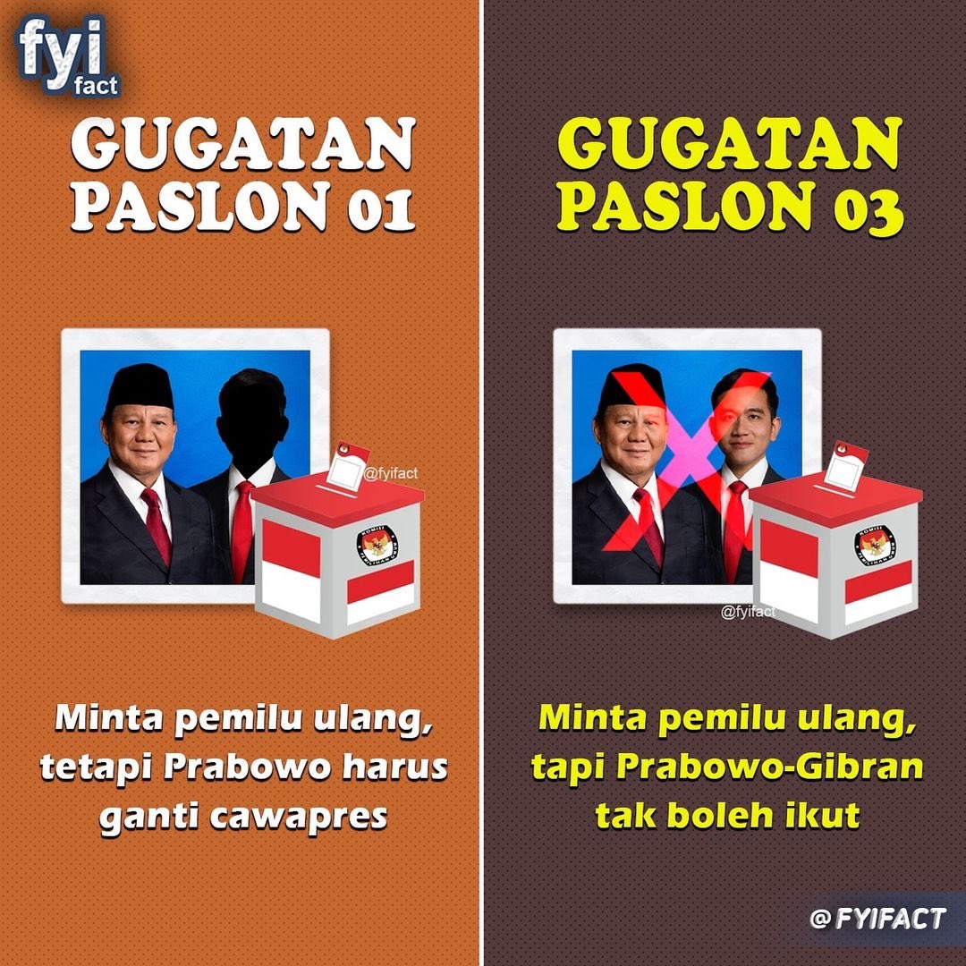 Pengen buru' sidang MK aja. Pengen nonton dagelan spt rapat pleno KPU kemaren 😅 Pertama kali dlm sejarah, 2 kontestan yg keok minta sang juara didiskualifikasi.. Kalian pikir adu balap karung 17an Agustus. 🤣🤣🤣