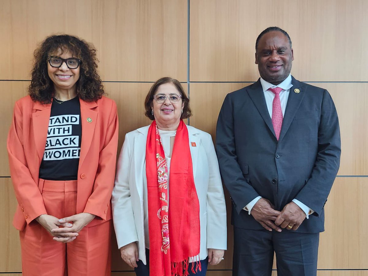 cidagmulher's tweet photo. Hoje, tive uma reunião especial com representantes do Congresso Black Caucus e Race and Equality para avançarmos juntos no Plano JAPER. Foi um diálogo importante entre Brasil e EUA, buscando combater a discriminação racial e promover a igualdade. https://t.co/qsN6Fjy2g7