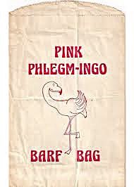 Promotional Barf Bag Thread Pink Flamingos 1972 / United States / John Waters