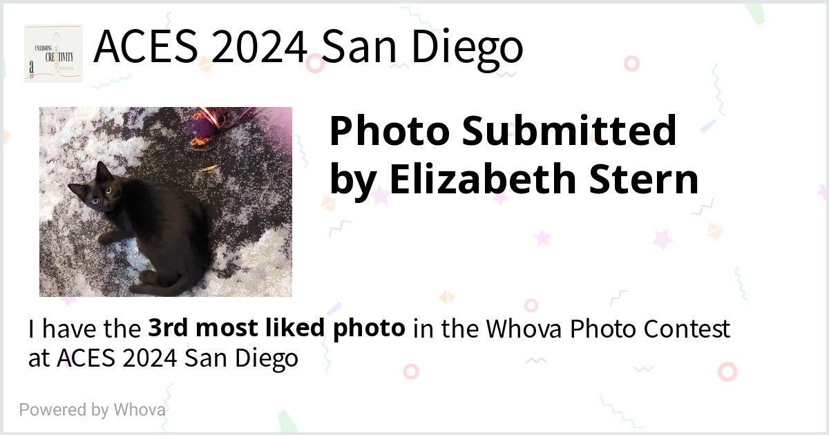 notyourtypogirl's tweet image. Super excited to be #3 in the photo contest at ACES 2024 San Diego! #ACES2024 - via #Whova event app