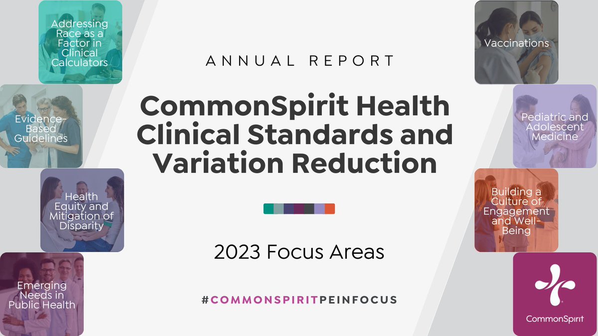 Our 2023 Clinical Standards Annual Report highlights our use of evidence-based medicine across the Physician Enterprise and CommonSpirit Health. Read the full report: bit.ly/49ICT4k #CommonSpiritPEInFocus @tommcginn4 @sagar_ankita