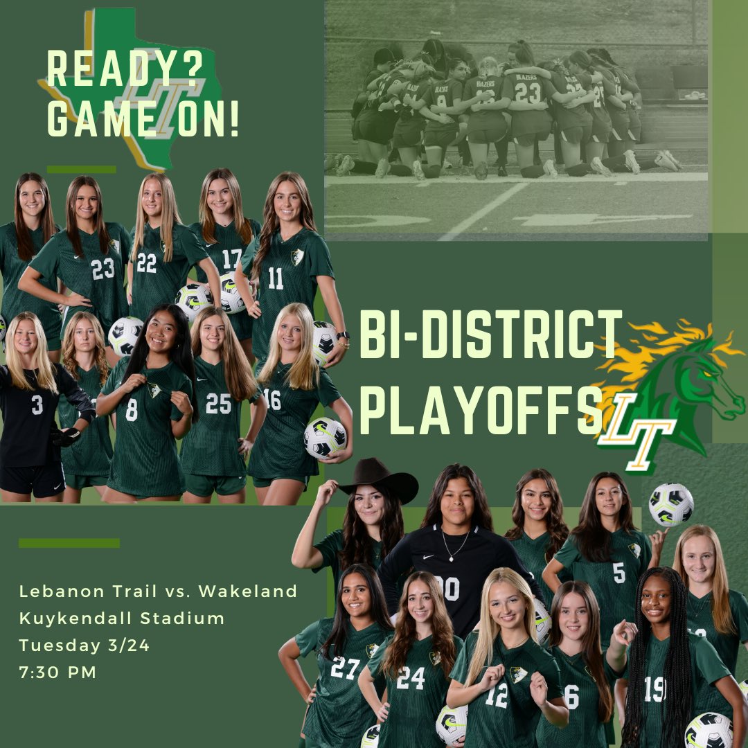 ⚽️💚Big playoff showdown! We would love to see a big crowd of Trailblazers in the stands to support us as we take the field Tuesday!!!⚽️💚