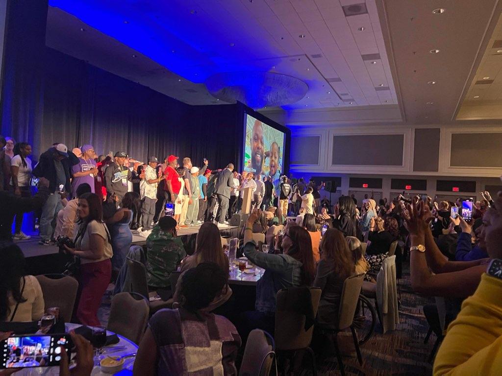 Who are these people? They were the #wrongfullyconvicted recognized at this weekend's #Innocence Network conference in #NewOrleans, annually the largest gatherings of #exonerees in the world. More than 6,600 years of #wrongfulimprisonment were represented on the stage.