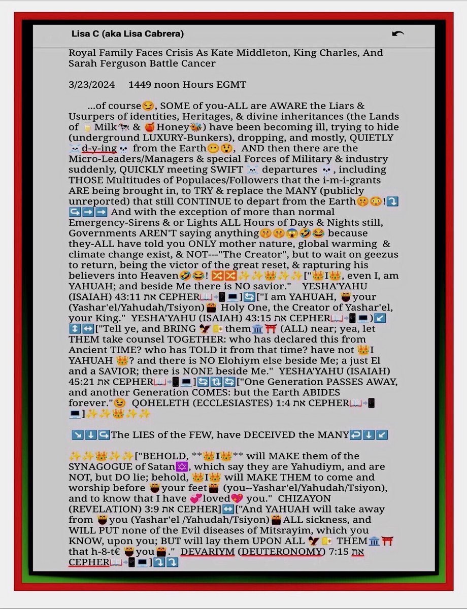 gbjay's tweet image. 🗿youtu.be/G64mslISvFM ...U 🦅🇻🇦yourselves🏛⛩️ BE #conscious of it; for t/ 👑Creator👑 will #remember Ur #DESTRUCTION, t/ #Angels #rejoice over it.  Where will U 🛫#fly🛩 during "Ur" #Judgment, 4 ALL U #wronged  (ENOCH) 97:2 את CEPHER📖📲💻? ---GBJ😎 #KTC #APTTMH #MHOE #YAH↩️