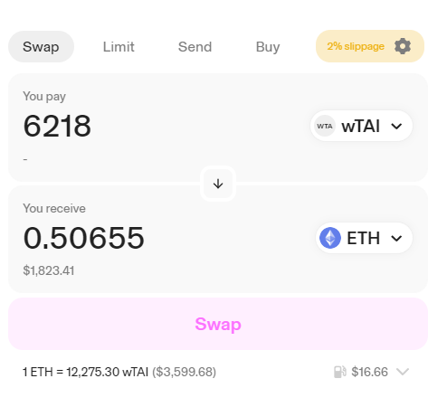 hasula77's tweet photo. I claimed $wTAI airdrop https://t.co/Q7RCKi9G8R https://t.co/S7geixdjKZ
