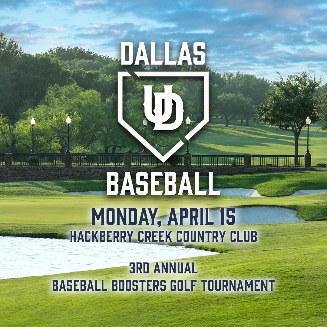 🗓 Mark your calendars! The 3rd Annual Baseball Boosters Golf Tournament is happening on Monday, April 15! Head to birdease.com/26511 for more information! #udallas #booster #udbaseball