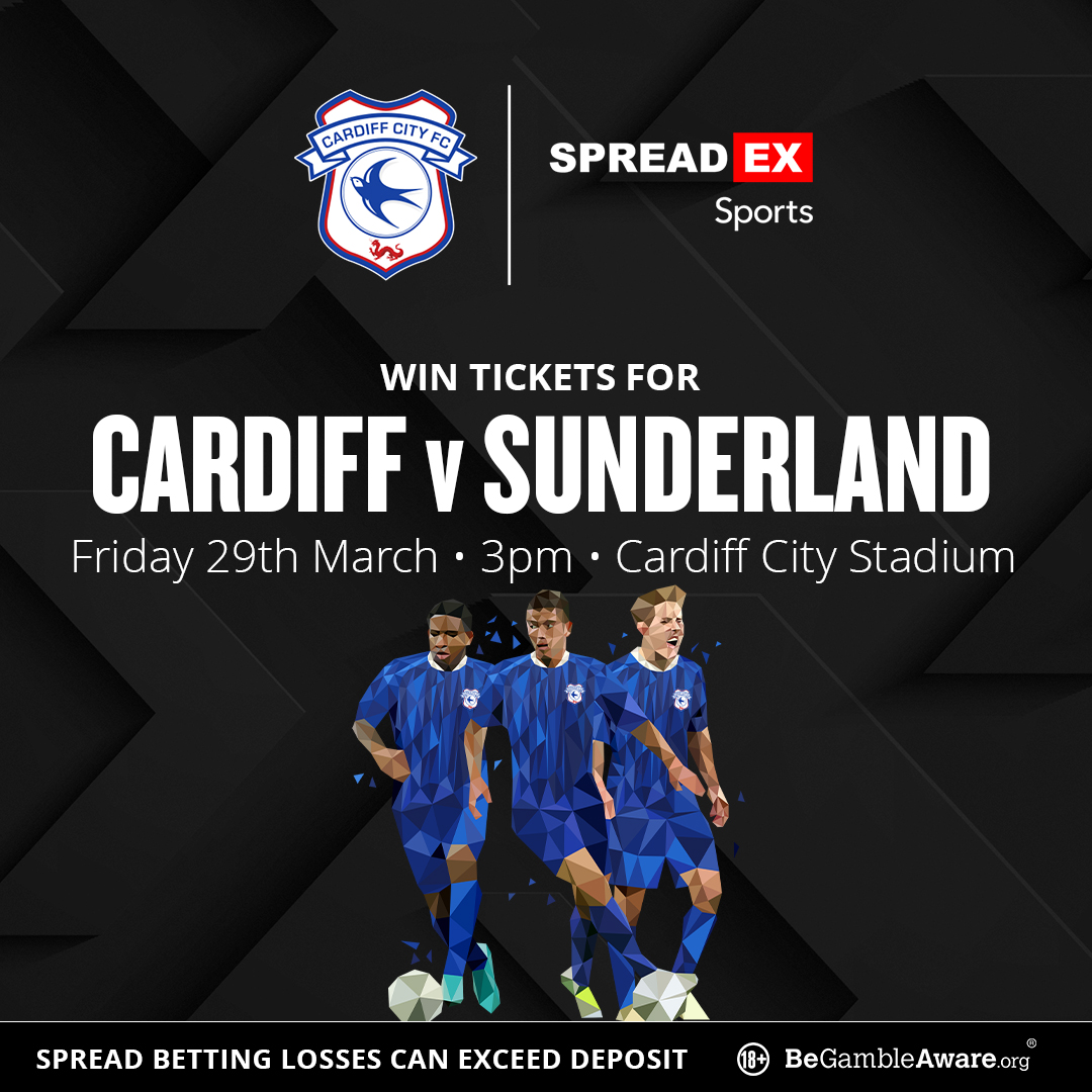 Spreadex Sports (@spreadexsport) on Twitter photo 🚨Competition Time🚨
How do you fancy the chance to win tickets to <a href="/CardiffCityFC/">Cardiff City FC</a> 🆚 Sunderland?!🎟️
For the chance to win🥇
1⃣ Follow us + Repost this post♻️
2⃣ Enter your details in the entry form below⤵️
spreadex.com/cardiffga
TS&C's Apply🔞 🚨Competition Time🚨
How do you fancy the chance to win tickets to <a href="/CardiffCityFC/">Cardiff City FC</a> 🆚 Sunderland?!🎟️
For the chance to win🥇
1⃣ Follow us + Repost this post♻️
2⃣ Enter your details in the entry form below⤵️
spreadex.com/cardiffga
TS&C's Apply🔞
