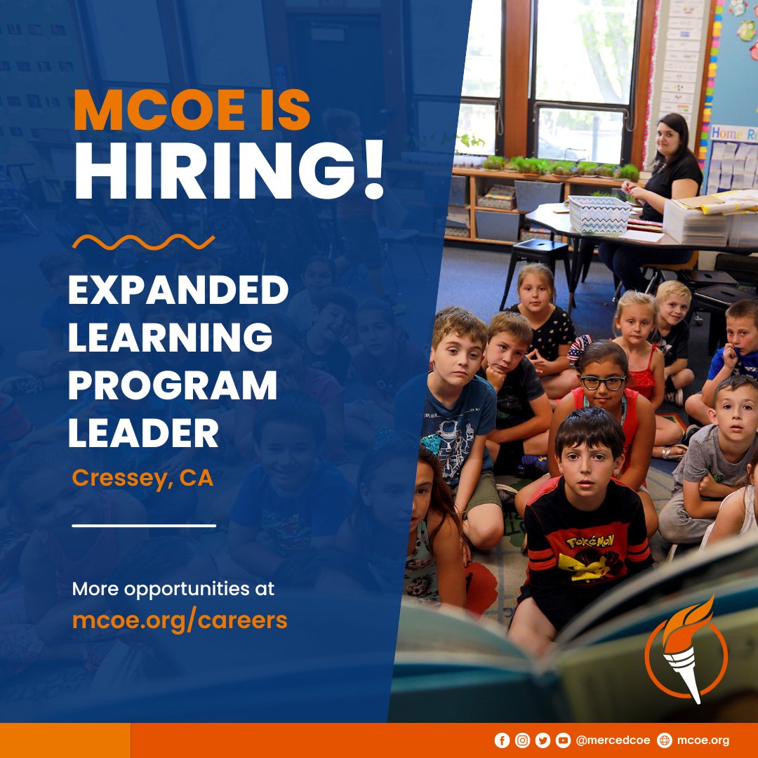 📢 Job Announcement: Expanded Learning Program Leader Location: Cressey, CA 👉 Apply here: edjoin.org/Home/JobPostin… #MercedCOE #MercedCounty #MercedJobs