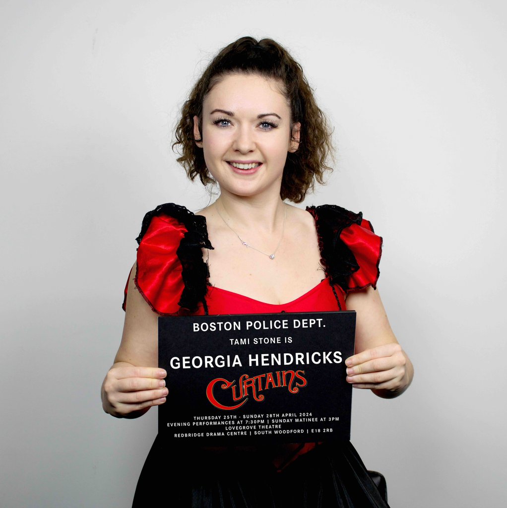 IODSProductions's tweet photo. 📢INTRODUCING📢
TAMI STONE is GEORGIA HENDRICKS
#Curtains at @RedbridgeDrama 25th-28th April 2024! All Tickets £20. Get your tickets here https://t.co/jIpmKKcCjA  
#CurtainsMusical #KanderAndEbb #Musical #Redbridge #RedbridgeEvents https://t.co/b0Eo1P4Fx5