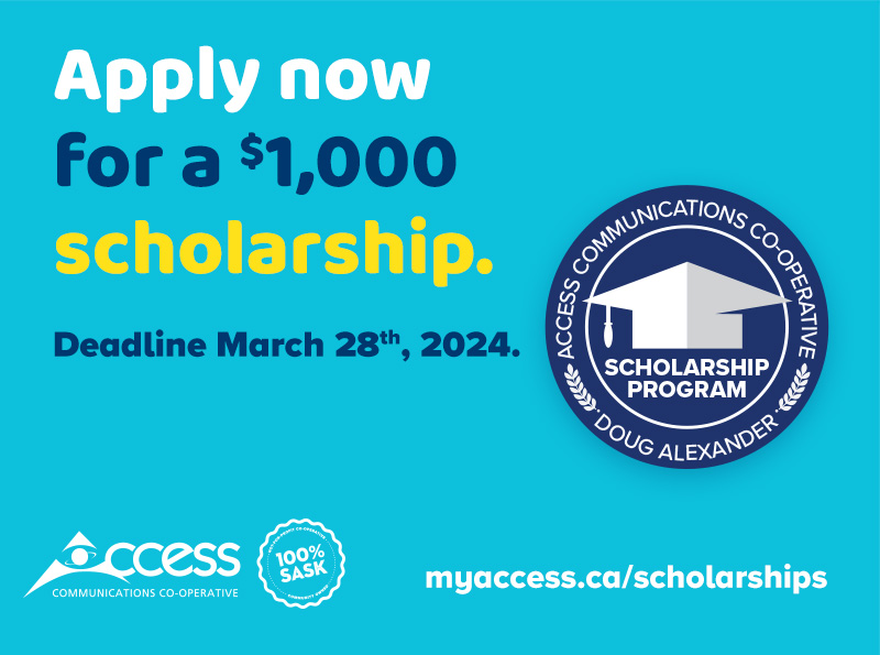Don't delay, grade 12 students! 🎓 Know a grade 12 student who loves to volunteer in their community and will be attending post-secondary this fall? Tell them to apply for a $1,000 scholarship. The deadline is this Thursday, March 28th! 👉 Visit myaccess.ca/scholarships