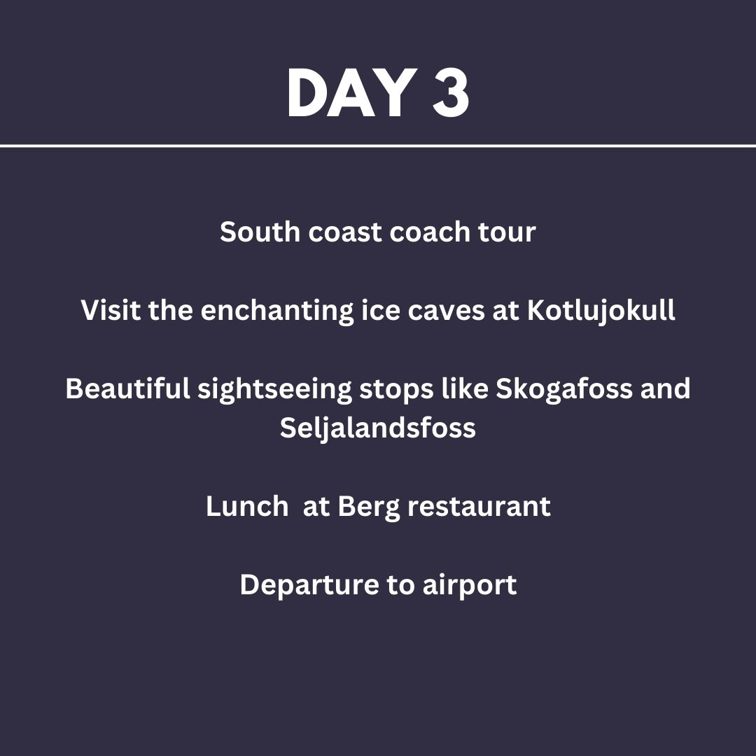 Iceland - The spectacular glaciers, rugged volcanoes, and clear-blue waters of Iceland can offer you an unforgettable adventure. 

Enjoy our two night suggested itinerary for your next event with Atlantik DMC

#iceland #sampleitinerary #eventprofs #dmc