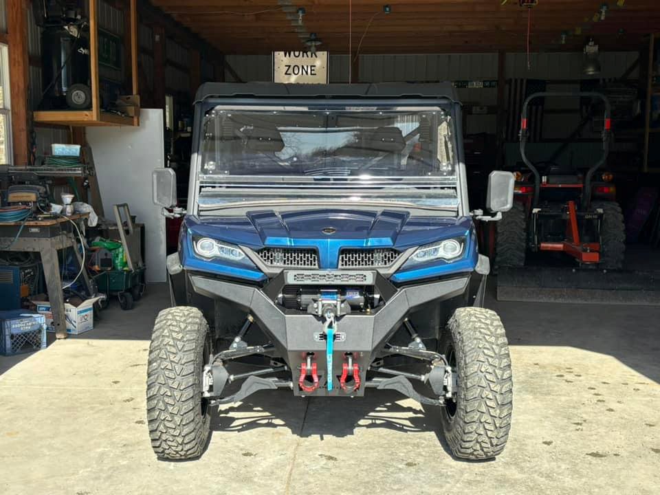 ThumperFab's tweet image. Looking to upgrade your CF Moto with some serious style and functionality? Say hello to our Winch Bumper!

#CFMOTO #OFFROAD #SIDEBYSIDE #PROTECTION #THANKSFORTHUMPIN