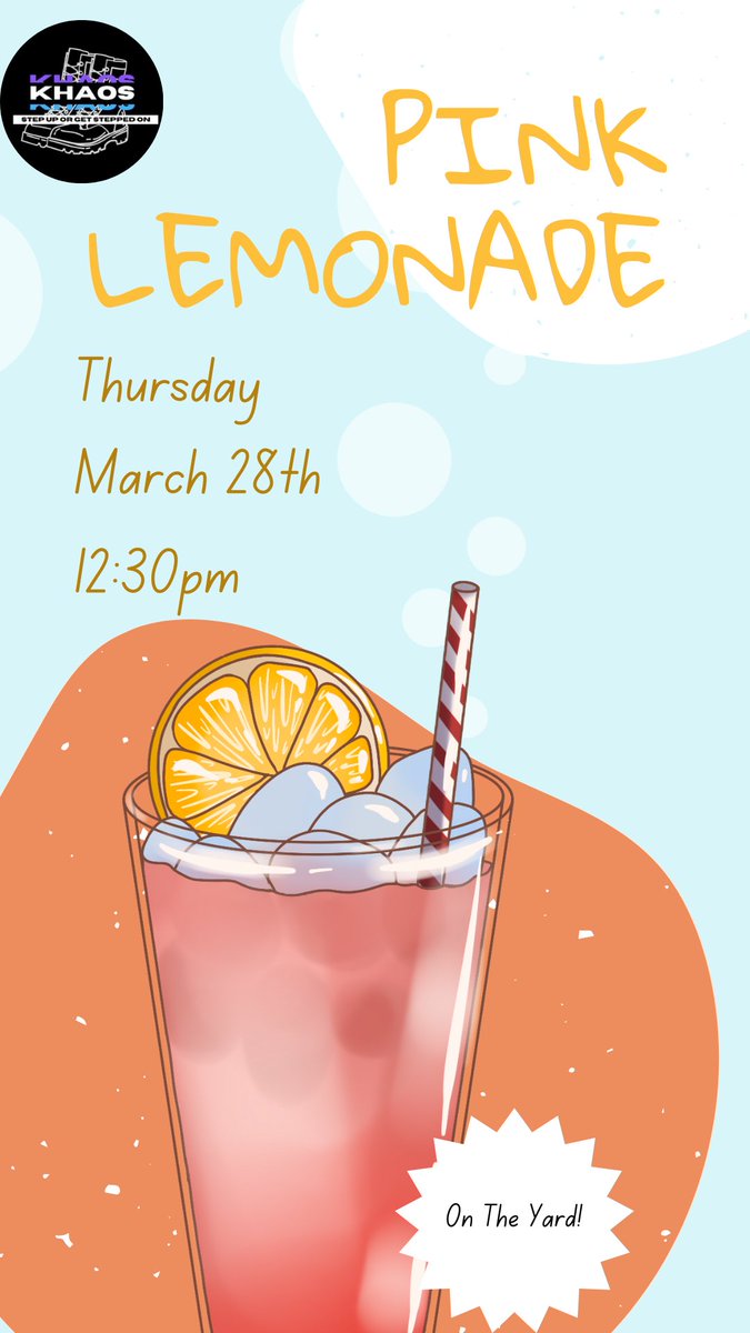 A cup of FRESH Pink Lemonade 😩👀 Come get you a cup On The Yard, this Thursday at 12:30pm 🙌🏾🔥#KhaosMakesTheBestLemonade