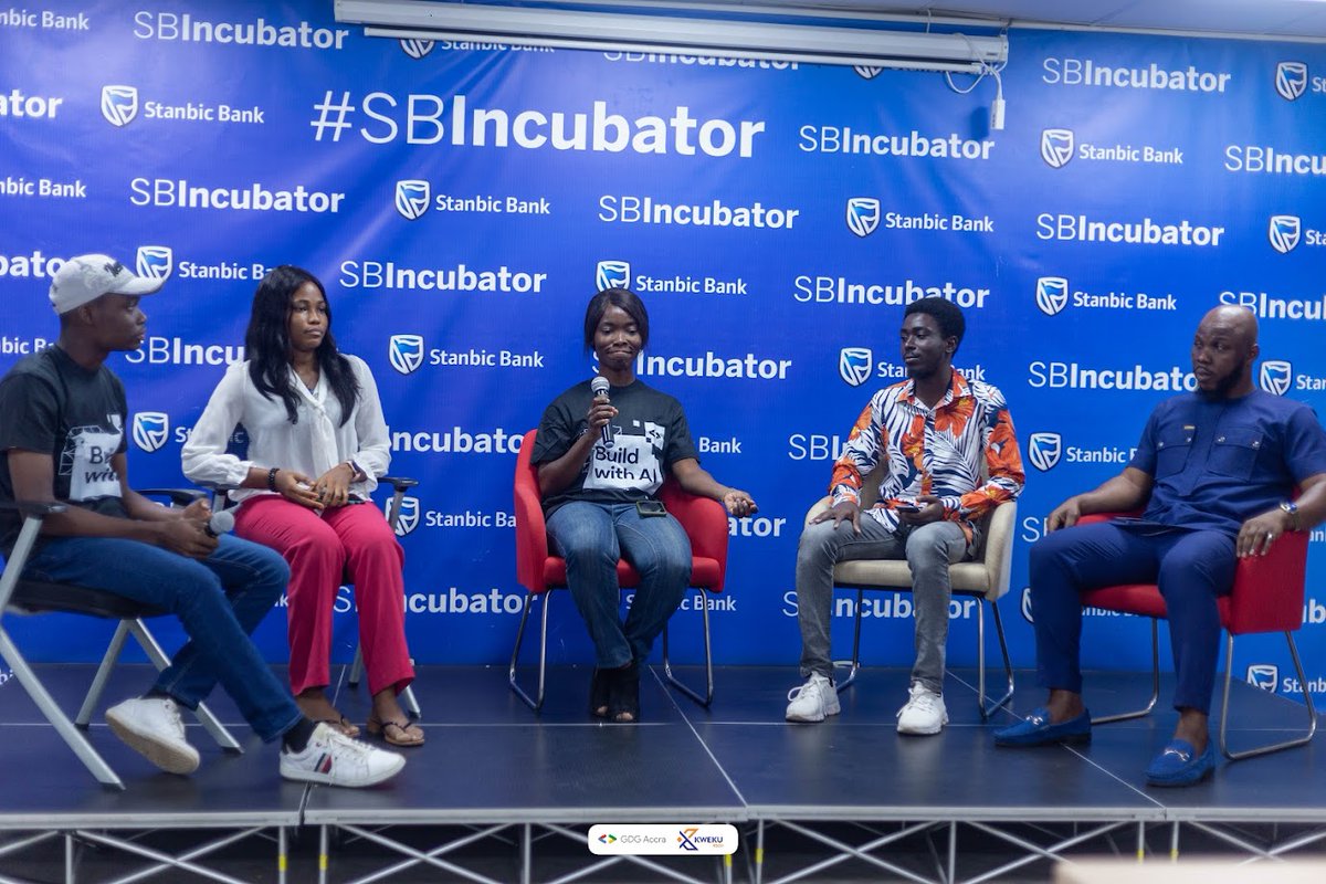 GDGAccra's tweet image. We hosted a successful #BuildwithAI event over the weekend, during which attendees gained knowledge about building with @Google&apos;s latest artificial intelligence and machine learning technologies.

Thank you, @SBIncubatorGH, for hosting us.
#GDGAccra #GDGSSA

PC📸: @kwekutech