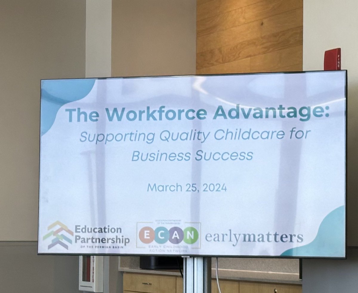 Latimer1Kristi's tweet image. Very encouraging and informative meeting @OdessaCollege “The Workforce Advantage: Supporting Quality Childcare for Business Success”
@cjquintela41 @Cconner0816 @PervisEvans @VP1TrueAnderson