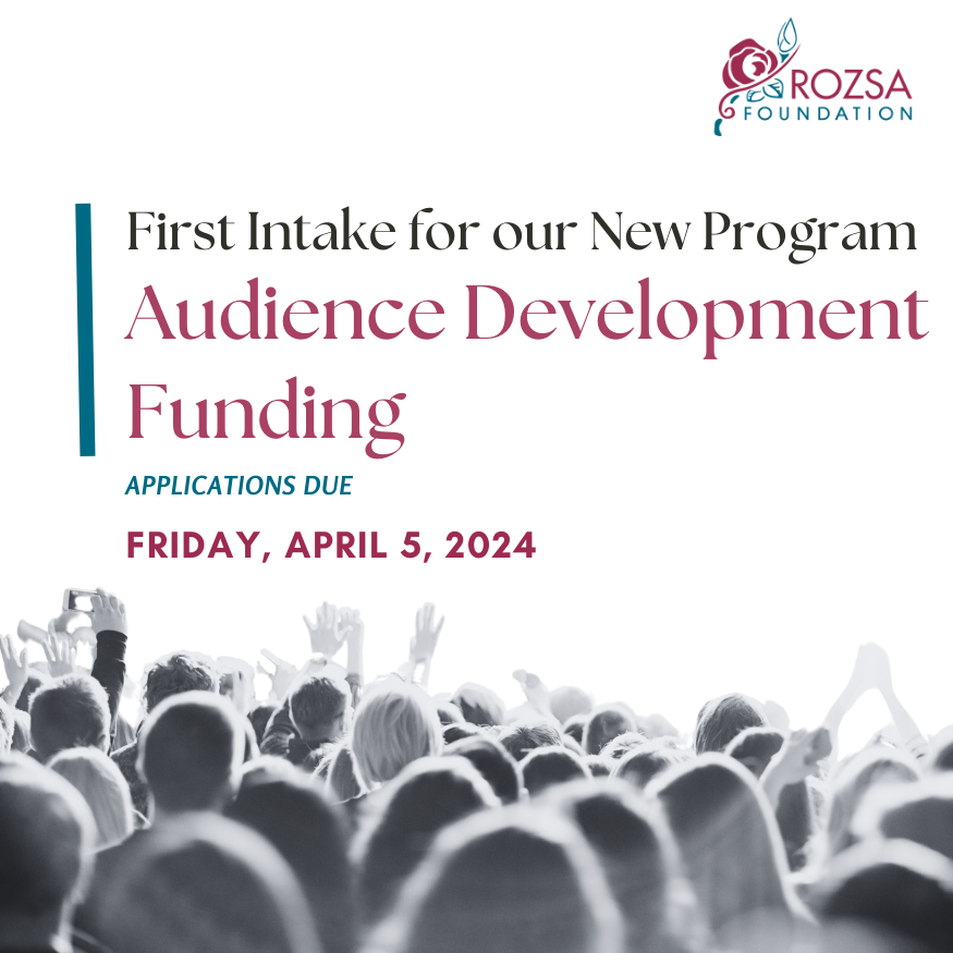 This new funding program is intended to allow organizations to build upon the findings and strategies emerging from the Spotlight on Arts Audiences research project being led by the Rozsa Foundation and Stone Olafson. Please review the Guidelines to apply rozsafoundation.com/audience-devel…