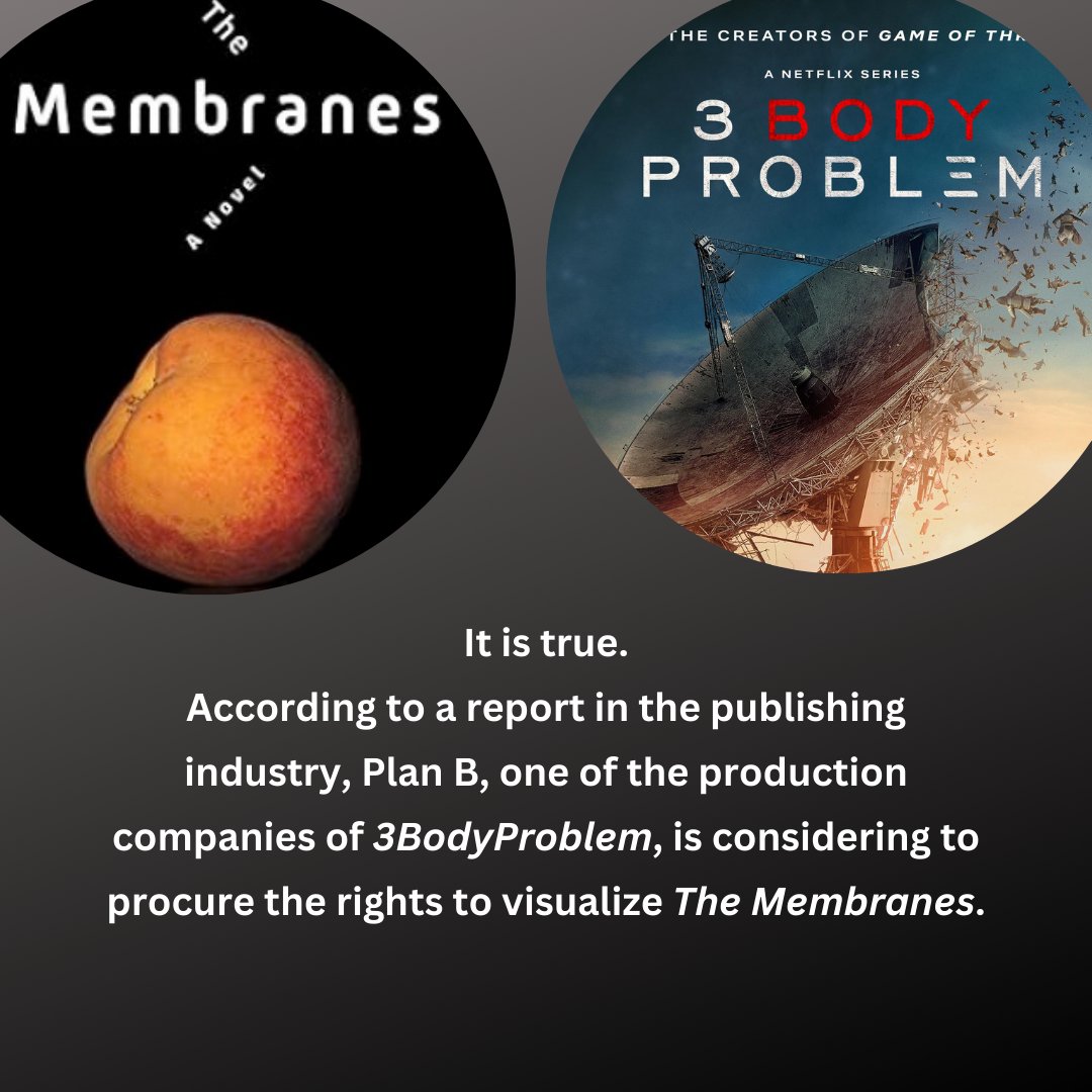 Tawei_Chi's tweet photo. Plan B, one production company of #3BodyProblem #3body , has shown interest in getting the rights to visualize #TheMembranes 🏳️⚧️🏳️🌈🇹🇼 by #Chitawei #Taweichi , translated by #AriHeinrich, published by @ColumbiaUP 🪐🪐🪐 @add_editore @Asiatheque @CulturalTaiwan @MOFA_Taiwan @editorialegales @Albertop_p #Kalvot #Membranas #Membrana #Membraner #Membrane