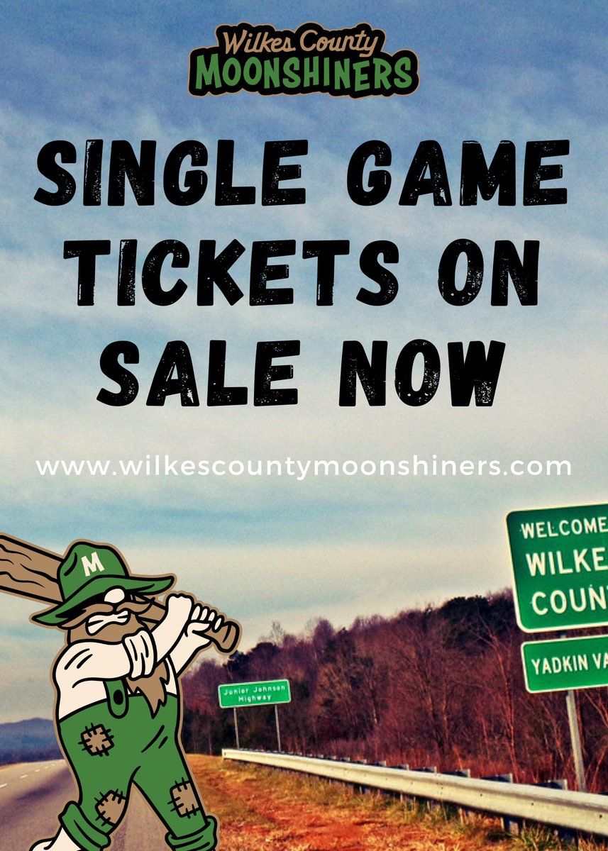 𝐈𝐓'𝐒 𝐓𝐈𝐌𝐄 ⏰ Tickets are now on sale for all Moonshiners' home games this summer! Head over to our website to get your tickets today! wilkescountymoonshiners.com