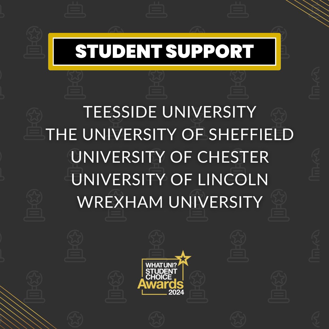 🏆 2024 #WUSCA top 10 shortlist for ‘Student Support’, sponsored by The Ambassador Platform, includes: @artsuniplym, @BGULincoln, @_BNUni, @cardiffmet, @marjonuni, @TeessideUni, @uochester, @unilincoln, @sheffielduni, and @WrexhamUni. Congrats to our finalists! 🎉 #wuscas2024